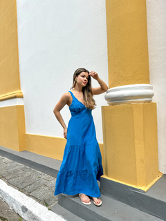 VESTIDO RIBEIRÃO DA ILHA- AZUL - loja online