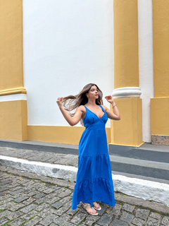 VESTIDO RIBEIRÃO DA ILHA- AZUL - comprar online