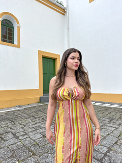 VESTIDO LAGOA DO PERI- ESTAMPA MOSTARDA - comprar online