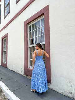 Imagem do VESTIDO RIBEIRÃO DA ILHA- ESTAMPA AZUL