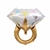 globo anillo diamante 66x61cm