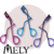 Arqueador tipo tijeras Mely metalizado x3pcs / LH-10909 en internet