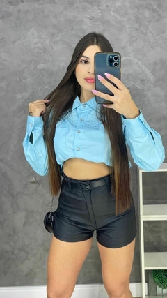 Cropped Camisa Social