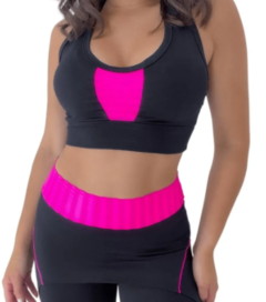 Conjunto: Legging Cintura Alta + Top Nadador na internet