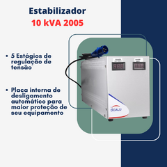 Estabilizador Dcalu 10 Kva - Para Maquina de Sorvetes - Entrada 220v Saída 220v - Stuane Utilidades