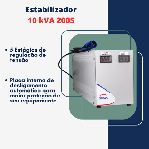 Estabilizador Dcalu 10 Kva - Para Maquina de Sorvetes - Entrada 220v Saída 220v