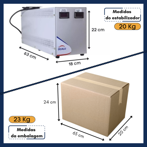 Estabilizador Especial 1203 Dcalu 5 Kva Duo - Regulação Saída ± 3% - Entrada/Saída 220v