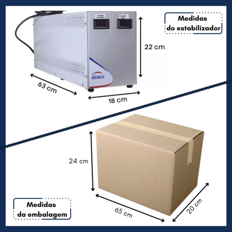 Estabilizador Especial Dcalu 7,5 Kva Modelo 1203 - Entrada 220v Saída 220v Regula saída em 3%