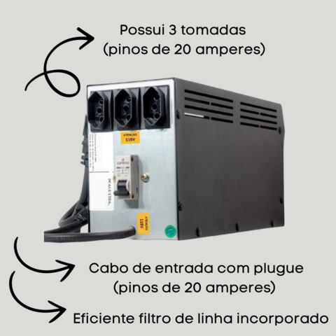 Estabilizador Dcalu 2 Kva (2000va) Entrada 220v Saída 220v