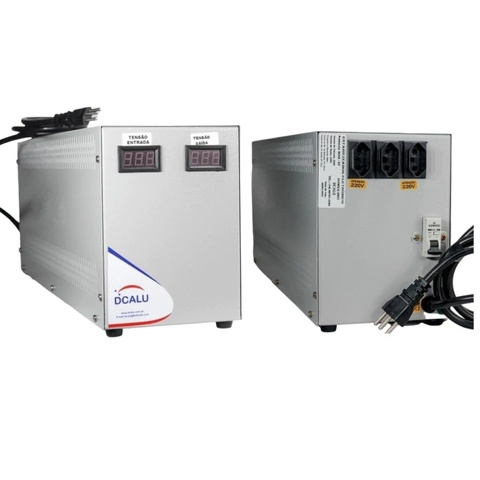 Estabilizador Especial 1203 Dcalu 5 Kva Duo - Regulação Saída ± 3% - Entrada/Saída 220v