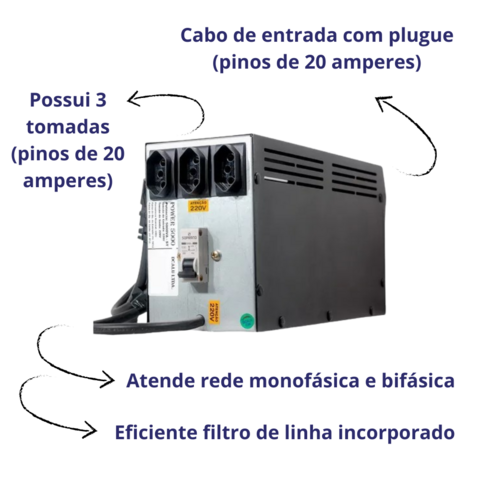 Estabilizador Dcalu 5kva (5000va) Entrada 220v Saída 220v