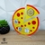 Placa 3 QR Code Personalizada Formato Pizza