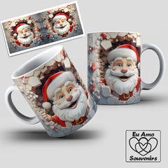 Caneca Papai Noel Feliz 3D - comprar online