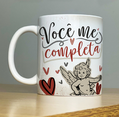 Caneca Você Me Completa Cupido Coração