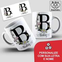 Caneca Alfabeto Com Inicial e Nome