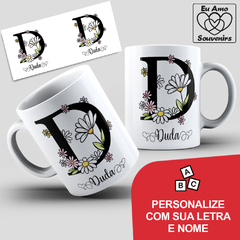 Caneca Alfabeto Com Inicial e Nome