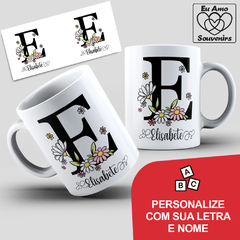 Caneca Alfabeto Com Inicial e Nome