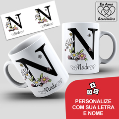 Caneca Alfabeto Com Inicial e Nome - comprar online