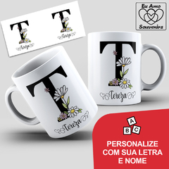 Caneca Alfabeto Com Inicial e Nome - comprar online