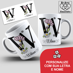 Caneca Alfabeto Com Inicial e Nome - loja online