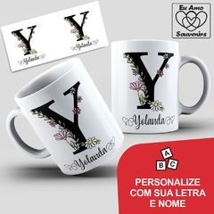 Caneca Alfabeto Com Inicial e Nome