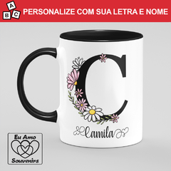 Caneca Alfabeto Com Inicial e Nome - loja online