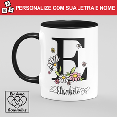 Caneca Alfabeto Com Inicial e Nome