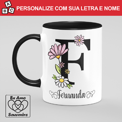 Caneca Alfabeto Com Inicial e Nome - comprar online