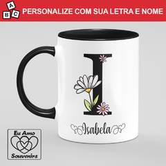 Caneca Alfabeto Com Inicial e Nome - loja online