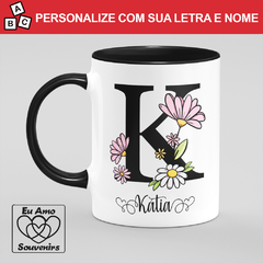 Caneca Alfabeto Com Inicial e Nome