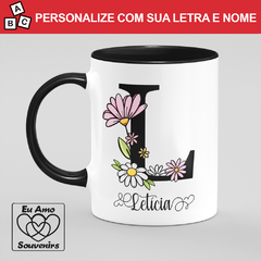 Caneca Alfabeto Com Inicial e Nome - comprar online