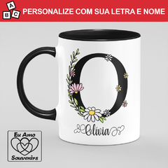 Caneca Alfabeto Com Inicial e Nome - loja online