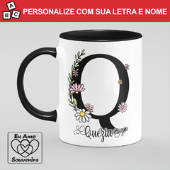 Caneca Alfabeto Com Inicial e Nome