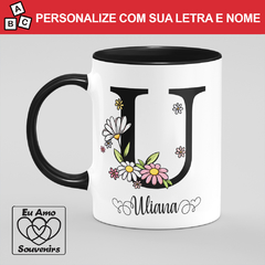 Caneca Alfabeto Com Inicial e Nome - loja online