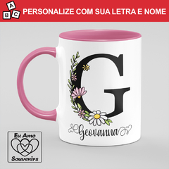 Caneca Alfabeto Com Inicial e Nome - loja online