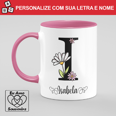 Caneca Alfabeto Com Inicial e Nome