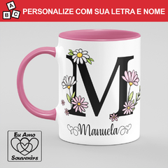 Caneca Alfabeto Com Inicial e Nome - loja online