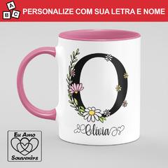 Caneca Alfabeto Com Inicial e Nome