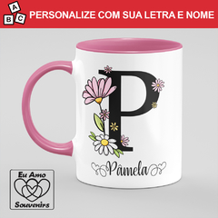 Caneca Alfabeto Com Inicial e Nome - comprar online