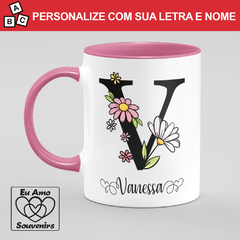 Caneca Alfabeto Com Inicial e Nome - comprar online