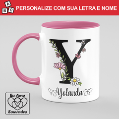 Caneca Alfabeto Com Inicial e Nome - loja online