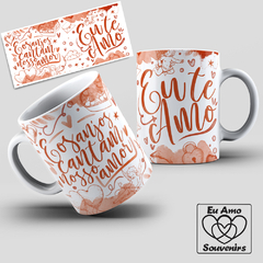 Caneca E Os Anjos Cantam Nosso Amor Eu Te Amo Laranja - Eu Amo Souvenirs