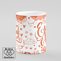 Caneca E Os Anjos Cantam Nosso Amor Eu Te Amo Laranja - comprar online