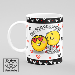 Caneca Emojis Pra Sempre Juntos Te Amo