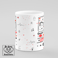 Caneca Flork Ouvir Sua Voz é a Minha Música Favorita