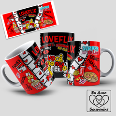 Caneca Loveflix Netflix Juntinhos Eu e Você