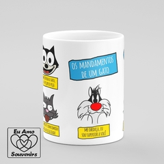 Caneca Os Mandamentos de Um Gato na internet