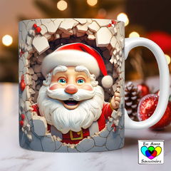 Caneca Papai Noel Feliz 3D