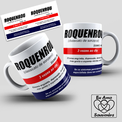 Caneca Roquenrou Rock Estampa Caixa de Remédio