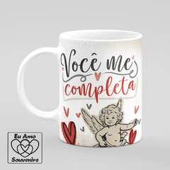 Caneca Você Me Completa Cupido Coração na internet